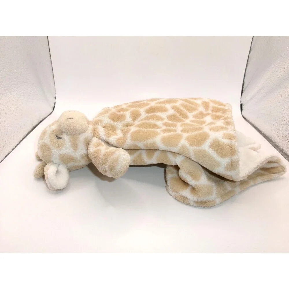Carter's Giraffe Security Blanket Baby Lovey Plush w Pacifier Strap Lovie 14x14